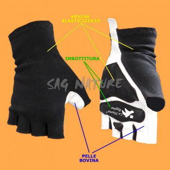 2901095 - GUANTI IN KEVLAR ELASTICIZZATO E PELLE - TG S ALLA XXXL - LA NUOVA REGINA - SAG NATURE