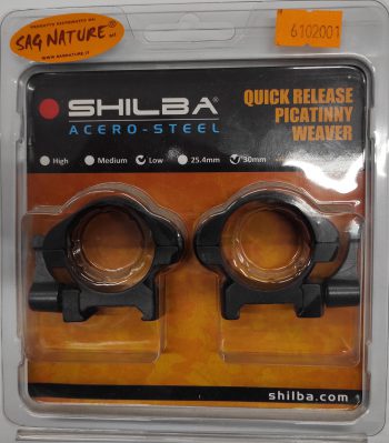 6102001 - ATTACCHI A SGANCIO RAPIDO IN ACCIAIO WEAVER/PICATINNY ANELLO 30 MM PROFILO LOW - SHILBA - 152943 - immagine 2