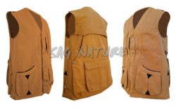 2901004 - GILET IN CANVAS - COLORE BEIGE - TG S ALLA 3XL - SAG NATURE