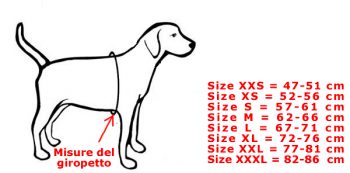 4601002 - GIUBBOTTO ANTIZANNA IN KEVLAR + MEMBRANA 3M - 100% POLIESTERE - TAGLIA XXS - GIROPETTO ALL'ALTEZZA DELLE ZAMPE ANTERIORI 47-51 CM - immagine 2