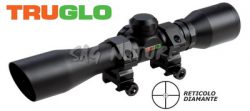 0806270 - OTTICA COMPATTA 4X32 CON RETICOLO DIAMANTE COMPLETA DI ATTACCHI WEAVER - TG8504BD - TRUGLO