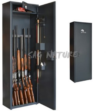 2301004 - CASSAFORTE/ARMADIO BLINDATO SERIE "L" MOD. GLT340 - 5 POSTI FUCILE - CM 150X34X26 - COL. ANTRACITE - KG 29 - CHIAVE VDS1 - C/TESORETTO - GRIFFON