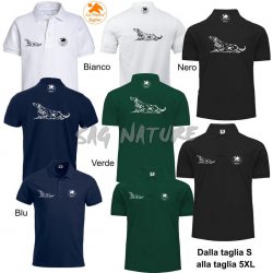 2901104 - T-SHIRT POLO MEZZA MANICA CON RICAMO SETTER - TG S ALLA 5XL - LA NUOVA REGINA - SAG NATURE