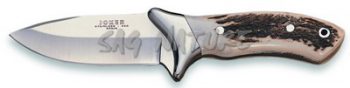 1201016 - COLTELLO COM MANICO CERVO LAMA 11 CM PESO 236 - COMPLETO DI FODERO - JOKER CC06