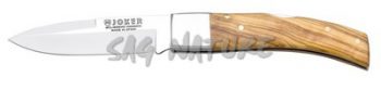 1201835 - COLTELLO CON MANICO OLIVO LAMA 8 CM PESO 80 GR - JOKER NO96