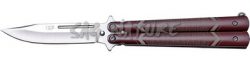 1203135 - COLTELLO BUTTERFLY CON MANICO ALLUMINIO LAMA 8,5 CM - JKR470