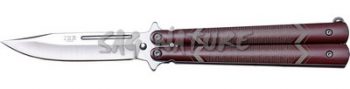 1203135 - COLTELLO BUTTERFLY CON MANICO ALLUMINIO LAMA 8,5 CM - JKR470