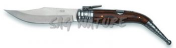 1203214 - COLTELLO TASCABILE CON MANICO LEGNO TESTINA INOX LAMA  11,5 CM - JKR245