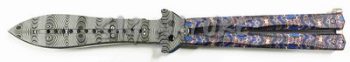1203238 - COLTELLO BUTTERFLY CON MANICO IN ALLUMINIO LAMA 10,5 CM - JKR644