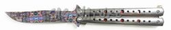 1203240 - COLTELLO BUTTERFLY CON MANICO IN ALLUMINIO LAMA 10,5 CM - JKR646