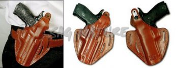 3801011 - FONDINA MASC HOLSTER IN CUOIO NERA O TAN - DX O SX   ART. GF-110 AZLAL