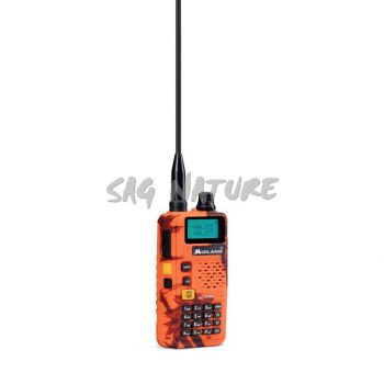 1901003 - RADIO/RICETRASMITTENTE BIBANDA CT590S VHF/UHF - POTENZA 5 WATT - BLAZE ORANGE - MIDLAND