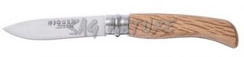 1201875 - COLTELLO CON MANICO IN LEGNO CON CHIUSURA A ROTAZIONE DADO LAMA 8 CM - JOKER NE23