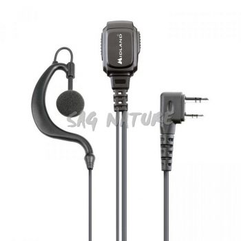 1901044 - MA21-LK PRO MICROFONO/AURICOLARE PTT CAVO SPIRALATO 2 PIN KENWOOD - PER RADIO CT890 E SIMILI - MIDLAND