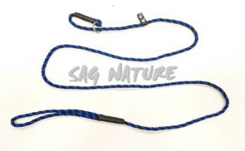 0304015 - GUINZAGLIO BLU/NERO SPESSORE 6 MM - LUNGHEZZA 1,35 MT - SAG NATURE
