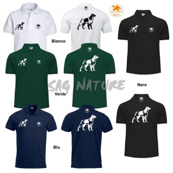 2901121 - T-SHIRT POLO MEZZA MANICA CON RICAMO ÉPAGNEUL BRETON - TG S ALLA 5XL - LA NUOVA REGINA