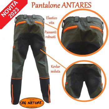 0101003 - PANTALONE ANTARES IN COTONE ELASTICIZZATO E KEVLAR - DALLA 42 ALLA 64 - SAG NATURE - immagine 3