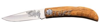 1201308 - COLTELLO SPORTIVO CON MANICO OLIVO LAMA 9 CM PESO 110 GR - JOKER NO66