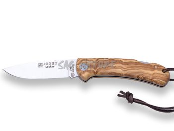 1201528 - COLTELLO COCKER CON MANICO OLIVO LAMA 9 CM PESO 115 GR - JOKER NO134