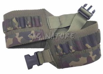 0305062 - CARTUCCIERA IN NYLON CON CELLE ELASTICHE MIMETICHE CON ATTACCO RAPIDO - PER CARABINA - PESO 160 GRAMMI - TUTTI I CALIBRI - SAG NATURE