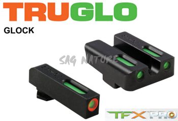 0806292 - SET MIRINO E TACCA DI MIRA PER PISTOLA TFX-PRO TRIZIO IN FIBRA OTTICA - PER GLOCK 17/17l,19/19X,22,23,24,26,27,33,34,35,39,44,45 - TG13GL1PC - TRUGLO