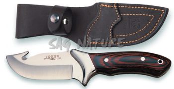 1201098 - COLTELLO CON SCUOIATORE MANICO STAMINA LAMA 10 CM ACCIAIO 440 PESO 244 GR - COMPLETO DI FODERO - JOKER CR05
