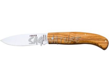 1201749 - COLTELLO CON MANICO OLIVO LAMA 9 CM PESO 80 GR - JOKER NO76