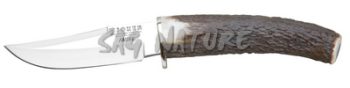 1201771 - COLTELLO CON MANICO IN CORNO DI CERVO LAMA 10 CM PESO 140 GR - COMPLETO DI FODERO - JOKER CC70