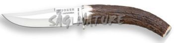 1201772 - COLTELLO CON MANICO IN CORNO DI CERVO LAMA 11 CM PESO 185 GR - COMPLETO DI FODERO - JOKER CC71