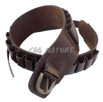 6001005 - CARTUCCIERA IN PELLE DI ALTA QUALITA' - 25 CELLE - CALIBRO 12 - SAG NATURE