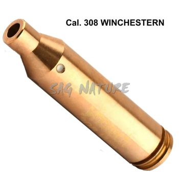 0806089 - COLLIMATORE CARTUCCIA LASER CALIBRO 243 308WIN., 7.62x54,7,08 REM - IN OTTONE - SAG NATURE