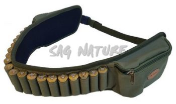 1706001 - CARTUCCERA CAL 12 CON 20 CELLE E DUE TASCHE LATERALI COLORE VERDE - SAG NATURE