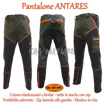 0101003 - PANTALONE ANTARES IN COTONE ELASTICIZZATO E KEVLAR - DALLA 42 ALLA 64 - SAG NATURE