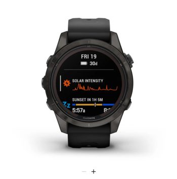 3201018 - OROLOGIO FENIX 7S PRO, SAPPHIRE SOLAR CARBON GRAY DLC TITANIUM CON CINTURINO BLACK 010-02776-11 - 42 MM - GARMIN - immagine 2