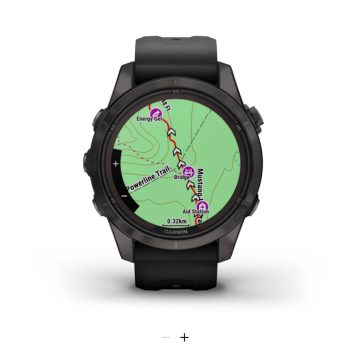 3201018 - OROLOGIO FENIX 7S PRO, SAPPHIRE SOLAR CARBON GRAY DLC TITANIUM CON CINTURINO BLACK 010-02776-11 - 42 MM - GARMIN - immagine 4