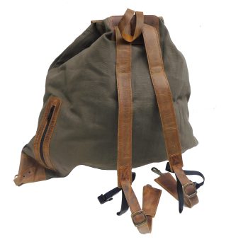 6001019 - ZAINO ALPIN 01 IN PELLE  E TESSUTO CANVAS -  56x63 CM - SAG NATURE - immagine 2