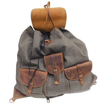 6001019 - ZAINO ALPIN 01 IN PELLE  E TESSUTO CANVAS -  56x63 CM - SAG NATURE - immagine 3