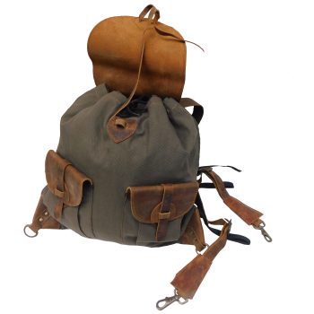 6001021 - ZAINO ALPIN 02 SMALL  IN PELLE  E TESSUTO CANVAS -  43x41 CM - SAG NATURE - immagine 3