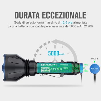 5501020 - LAMPADA WARRIOR X TURBO - TORCIA DA CACCIA 1100 LUMENS - OLIGHT - In arrivo, se vuoi informazioni o prenotare l'articolo invia WhatsApp al +39 3286953793 - immagine 2