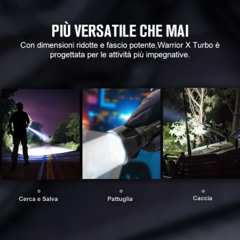 5501020 - LAMPADA WARRIOR X TURBO - TORCIA DA CACCIA 1100 LUMENS - OLIGHT - In arrivo, se vuoi informazioni o prenotare l'articolo invia WhatsApp al +39 3286953793 - immagine 4