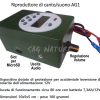 0206002 - RIPRODUTTORE CANTO Mod. AG1 CON TIMER INCORPORATO COMPLETO DI SCHEDA MICRO SD - 35 WATT - ALIMENTAZIONE 12V - BASSI CONSUMI (QUAGLIAIA)