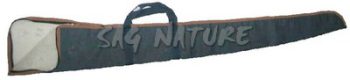 0301024 - FODERO PER FUCILE IN JEANS BLU BORDATO 1/2 ZIP IMBOTTITO CON MANICO - SAG NATURE