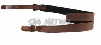 0303025 - BRETELLA IN PELLE CERATA OPACA RIVESTITA IN CAMOSCIO LARGHEZZA 30 MM - SAG NATURE