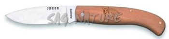 1201718 - COLTELLO CON MANICO IN FAGGIO E DISEGNO CINGHIALE LAMA 8 CM PESO 60 GR - JOKER NH78-3