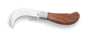 1203059 - COLTELLO DA TASCA TRANCHETE MANICO IN LEGNO - LAMA 8 CM - JKR716