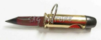1203252 - COLTELLO TASCABILE CON FORMA BULLET CON MANICO IN ALLUMINIO LAMA 3,2 CM - JKR672