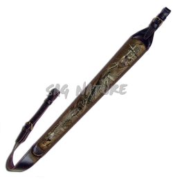 1704007 - BRETELLA/CINGHIA DA CARABINA IN CUOIO CON IMBOTTITURA IN NEOPRENE - CM 98 - M264-1643 - CINGHIALE