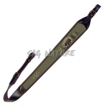 1704009 - BRETELLA/CINGHIA DA CARABINA IN CUOIO CON IMBOTTITURA IN NEOPRENE - CM 98 - M264-1643 - CINGHIALE