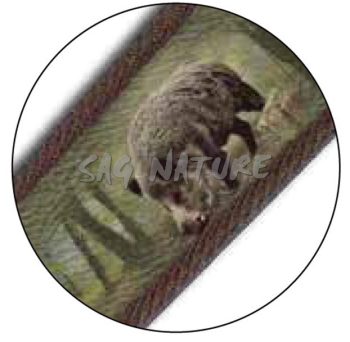 1704009 - BRETELLA/CINGHIA DA CARABINA IN CUOIO CON IMBOTTITURA IN NEOPRENE - CM 98 - M264-1643 - CINGHIALE - immagine 2