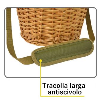 1708080 - CESTO IN VIMINI PER FUNGHI -  MISURE 43X35X24 CM - 27 LITRI - RNG-6 - immagine 3
